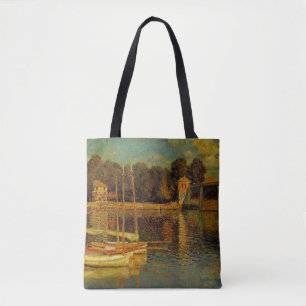 The Bridge at Argenteuil by Claude Monet Tote Bag