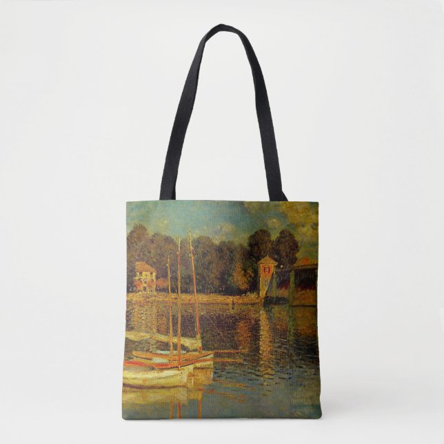 The Bridge at Argenteuil by Claude Monet Tote Bag (Front)