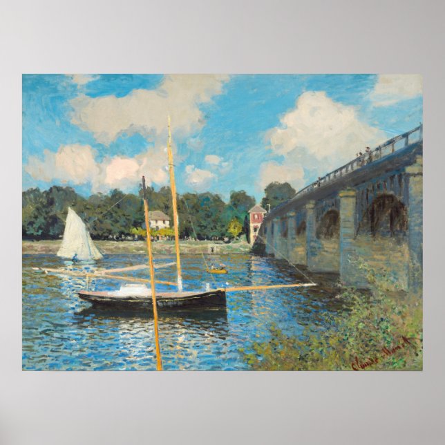 The Bridge at Argenteuil - Claude Monet Fine Art Poster (Front)