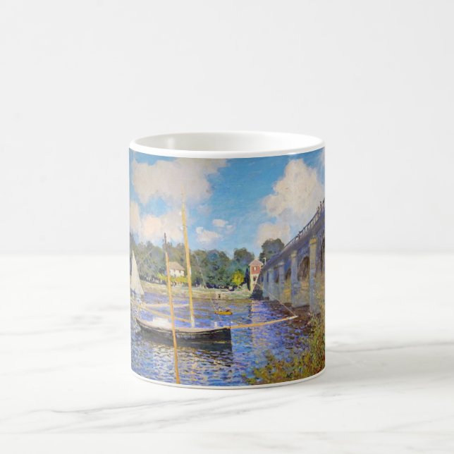 The Bridge at Argenteuil, Monet Coffee Mug (Center)