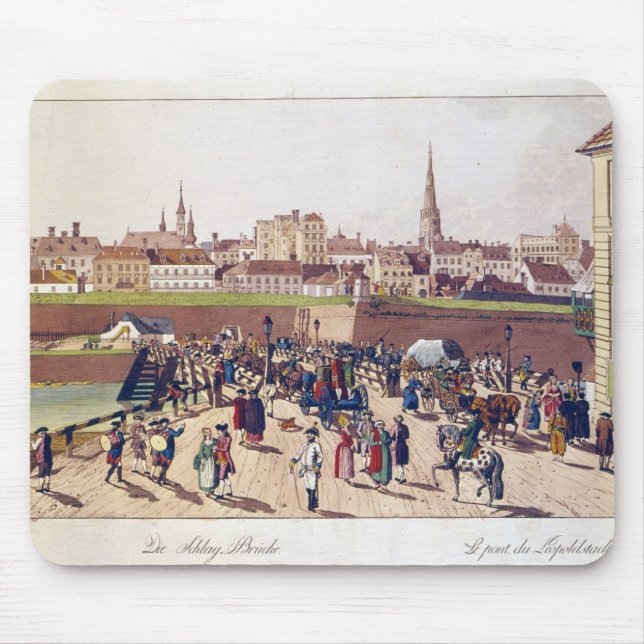 The Bridge at Leopoldstadt, Vienna, 1780 Mouse Mat (Front)