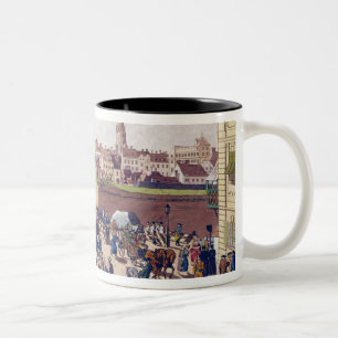 The Bridge at Leopoldstadt, Vienna, 1780 Two-Tone Coffee Mug