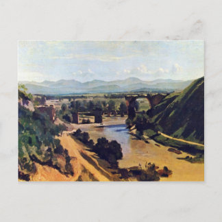 The Bridge At Narni By Corot Jean-Baptiste-Camille Postcard
