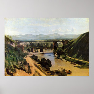 The Bridge at Narni by Jean-Baptiste-Camille Corot Poster