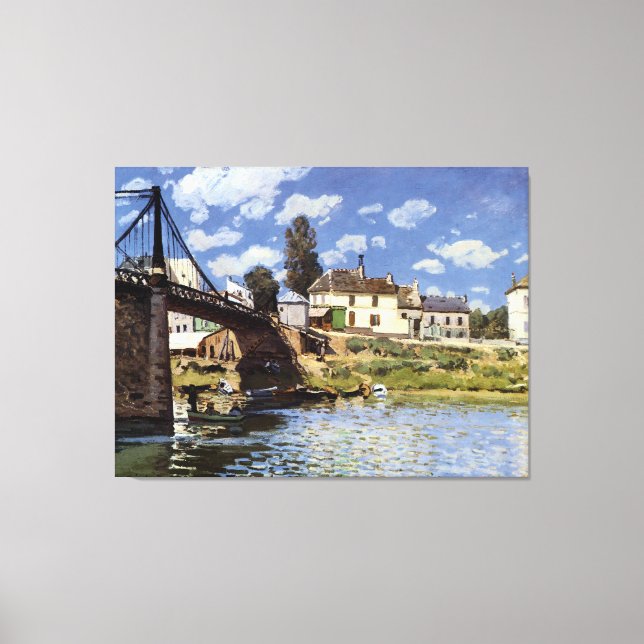 The Bridge at Villeneuve-la-Garenne Canvas Print (Front)