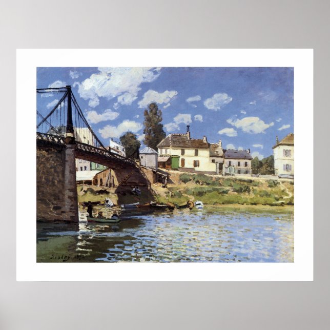 The Bridge at Villeneuve-la-Garenne Poster (Front)