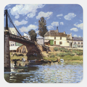 The Bridge at Villeneuve-la-Garenne Square Sticker