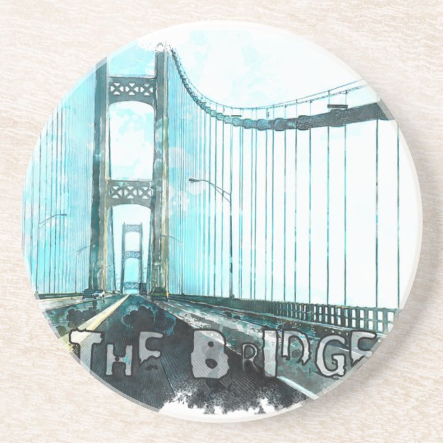 The Bridge. Mackinac Bridge, Michigan Coaster (Front)