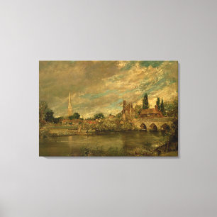The Bridge of Harnham and Salisbury Cathedral Canvas Print