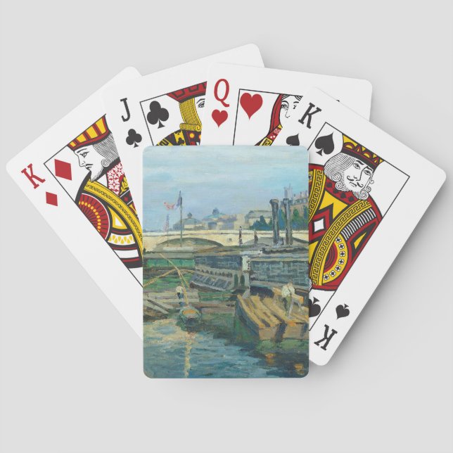 The Bridge of Louis Philippe, 1875 (oil on canvas) Playing Cards (Back)