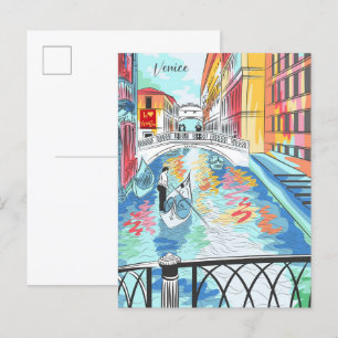 The bridge of sighs in Venice Italy Travel Postcard