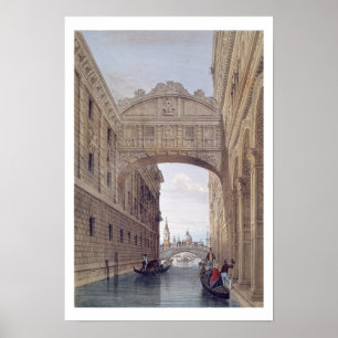 The Bridge of Sighs, Venice, engraved by Lefevre ( Poster
