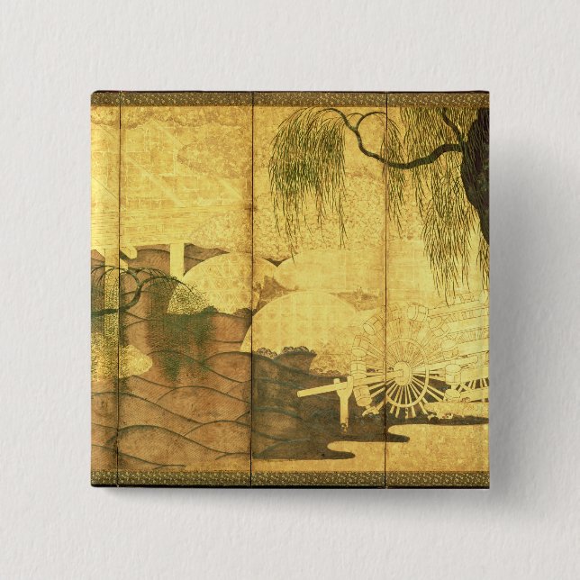 The Bridge on Liji River 15 Cm Square Badge (Front)