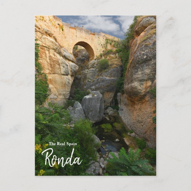 The Bridge- Ronda Spain Postcard (Front)