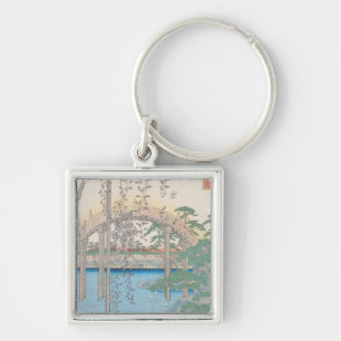 The Bridge with Wisteria or Kameido Tenjin Key Ring