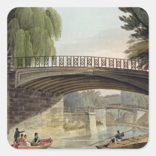 The Bridges over the Canal in Sydney Gardens, from Square Sticker