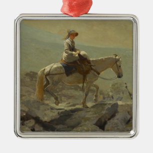 The Bridle Path, White Mountains (Winslow Homer) Metal Tree Decoration