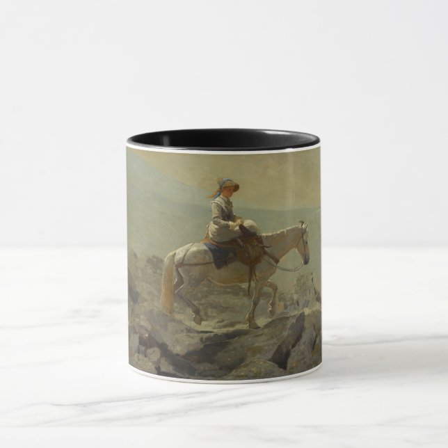 The Bridle Path, White Mountains (Winslow Homer) Mug (Center)