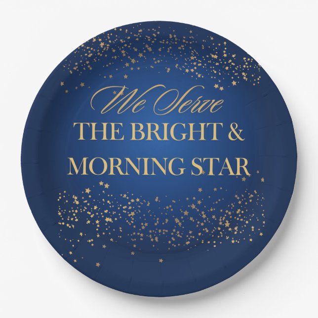The Bright & Morning Star Paper Plate (Front)
