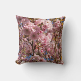 The bright Spring colour of cherry blossom Cushion