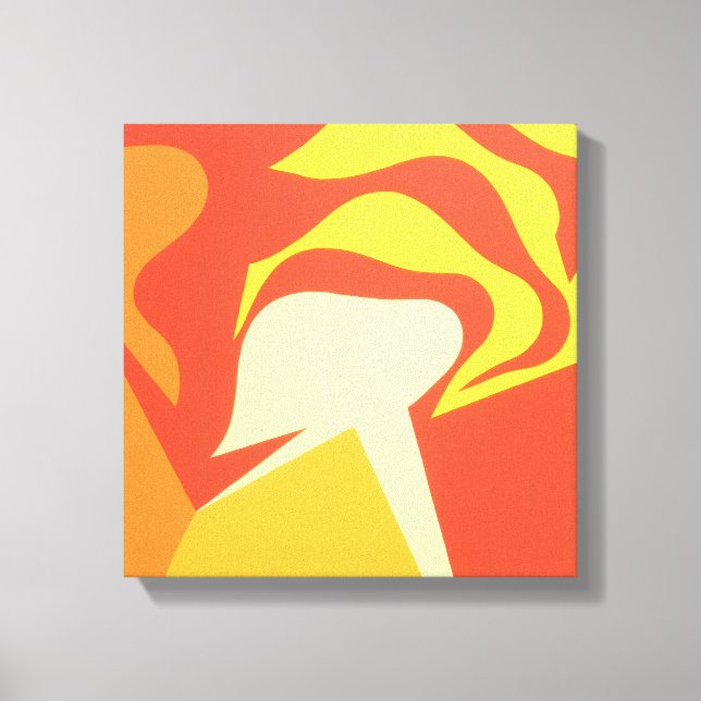 The Bright Unknown Yellow Abstract Canvas Print (Front)