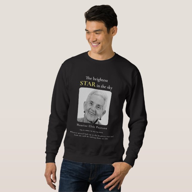 the brightest star photo  funeral  sweater  (Front Full)