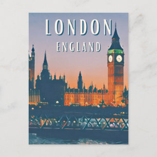 The British charm of London Postcard