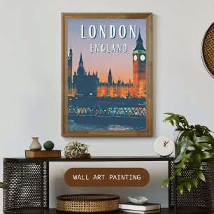 The British charm of London Poster