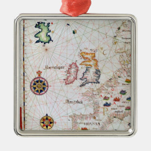The British Isles, Iberia and Northwest Africa Metal Tree Decoration