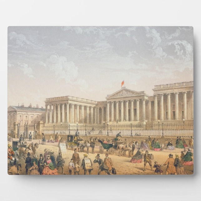 The British Museum, c.1862 (colour litho) Plaque (Front)
