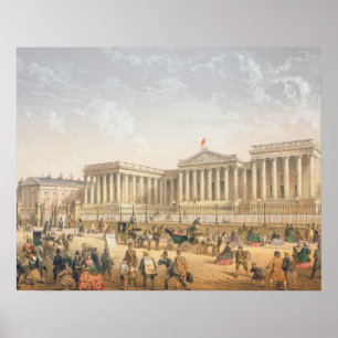 The British Museum, c.1862 (colour litho) Poster