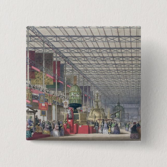 The British Nave of the Great Exhibition, 1851 (co 15 Cm Square Badge (Front)