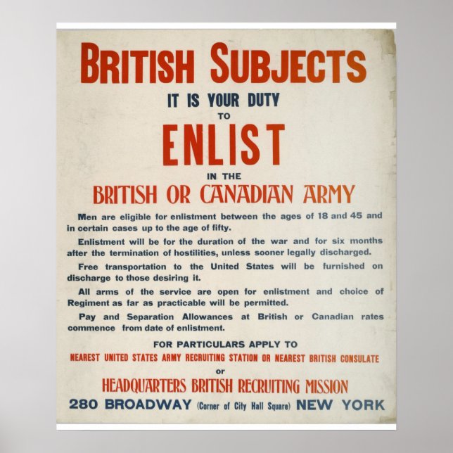 The British or Canadian Army_Propaganda Poster (Front)