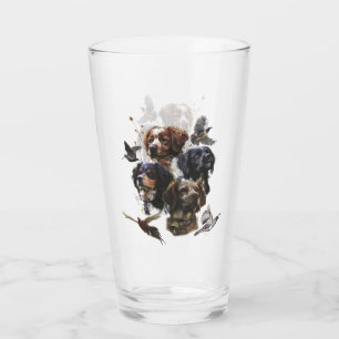 The Brittany Spaniels , Bird Hunting Season Glass