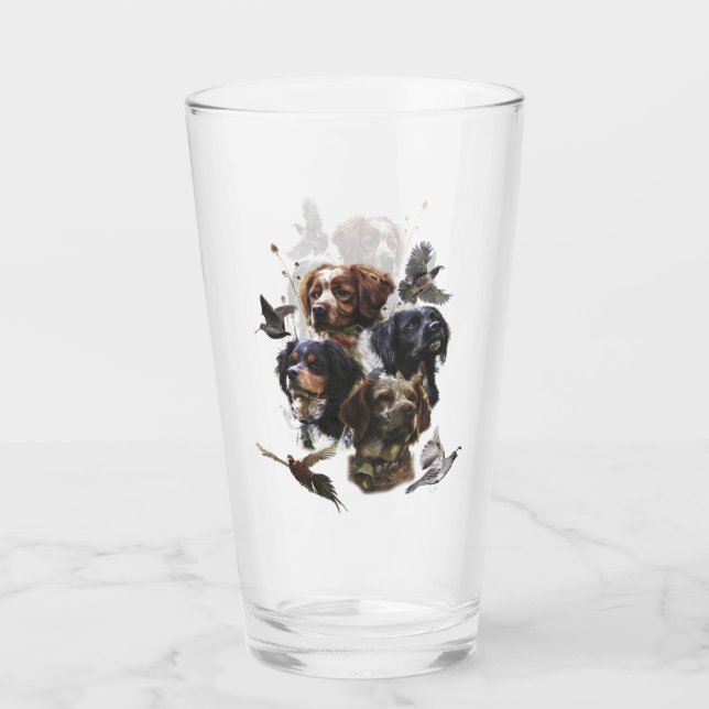 The Brittany Spaniels , Bird Hunting Season Glass (Front)
