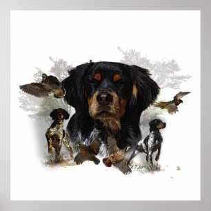 The Brittany Spaniels , Bird Hunting Season Poster