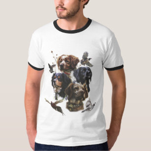 The Brittany Spaniels , Bird Hunting Season T-Shirt