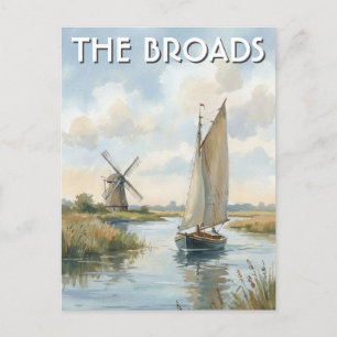 The Broads England Travel Postcard