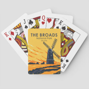 The Broads National Park England Vintage Playing Cards