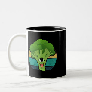 The Broccoli Spirit Vegetables Stem Broccoli Two-Tone Coffee Mug