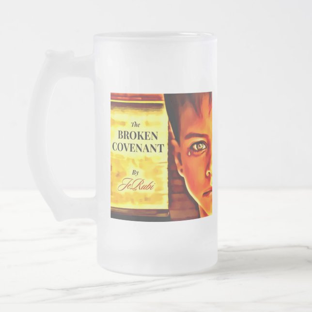 The Broken Covenant-Pint Frosted Glass Beer Mug (Left)