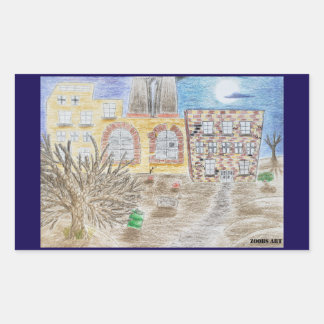 The Broken Factory of Doomed Machinery Rectangular Sticker