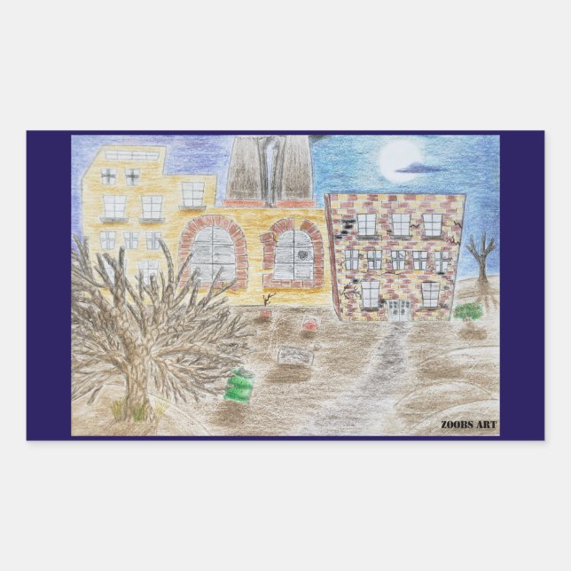 The Broken Factory of Doomed Machinery Rectangular Sticker (Front)