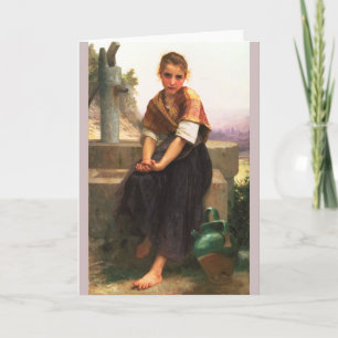 The Broken Pitcher by Bouguereau Card