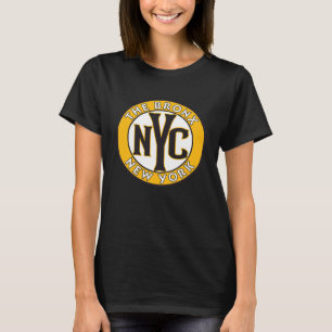 The Bronx New York Amber and Black Circle Sign T-Shirt