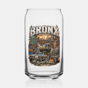 The Bronx New York Boogie Down Urban Collage Can Glass
