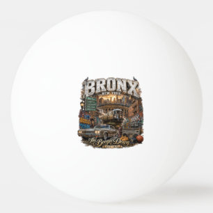 The Bronx New York Boogie Down Urban Collage Ping Pong Ball