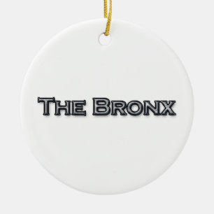 The Bronx New York Text Logo Ceramic Tree Decoration