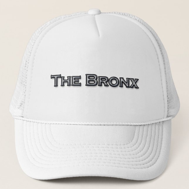The Bronx New York Text Logo Trucker Hat (Front)
