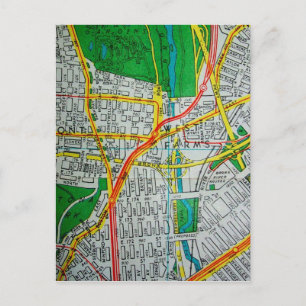 The Bronx, NY Vintage Map Postcard